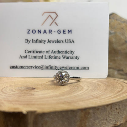 Initial Ring Round Moissanite Engagement Ring  Forever One Moissanite Ring  Personalized Engagement Rings Unique Wedding Promise Ring  #7296