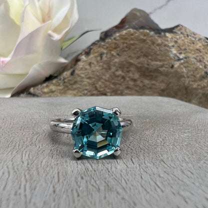 Paraiba Tourmaline Neon Blue Web Cut Engagement Ring 14K White Gold Unique Paraiba Web Cut Tourmaline Promise Wedding Anniversary Ring #7327