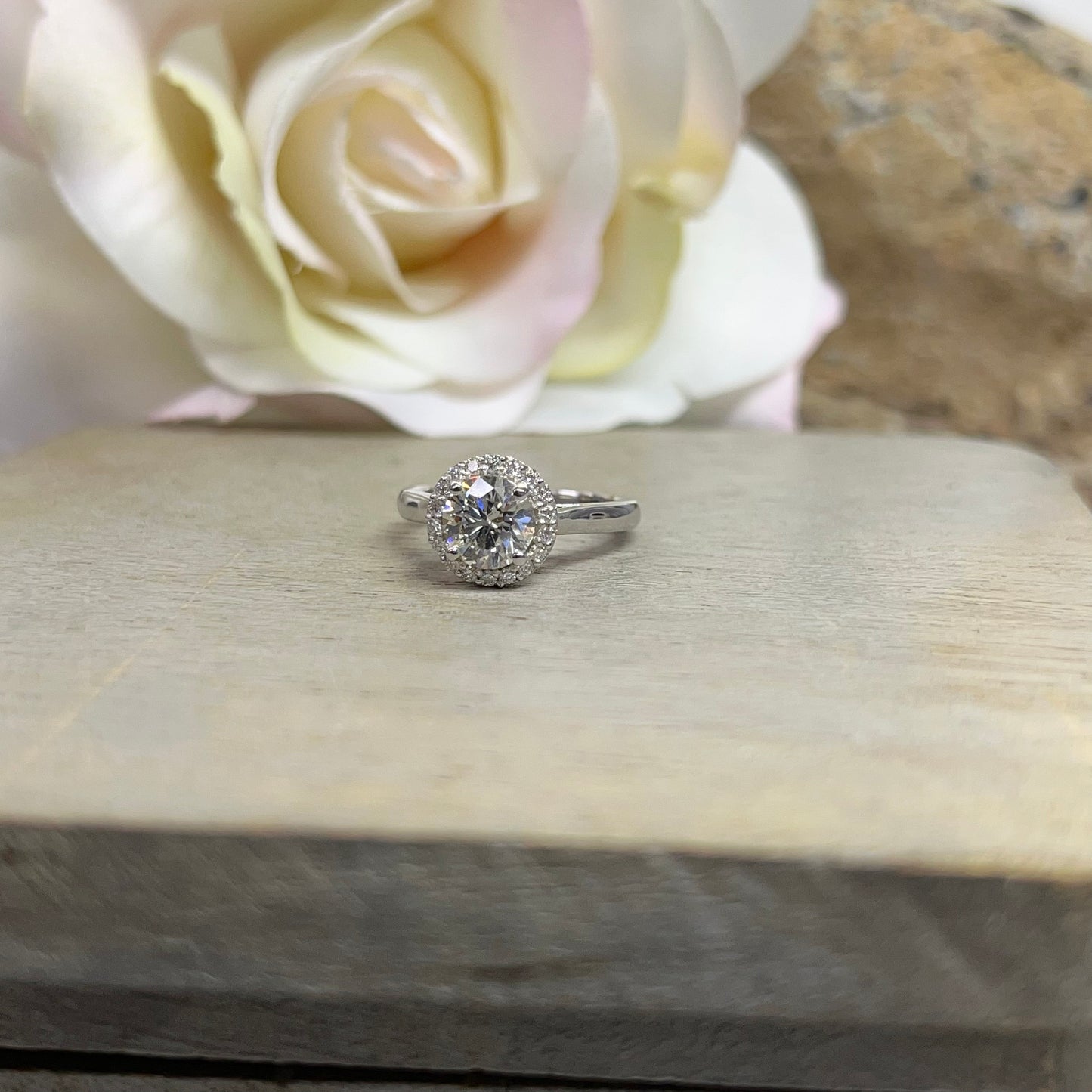 Initial Ring Round Moissanite Engagement Ring  Forever One Moissanite Ring  Personalized Engagement Rings Unique Wedding Promise Ring  #7296