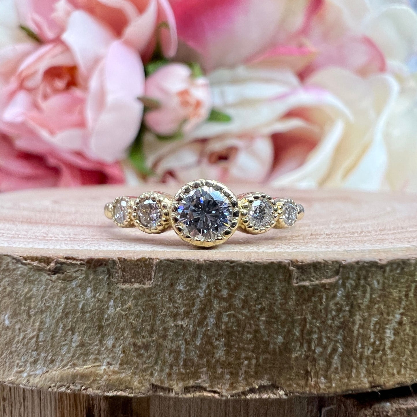 Stackable Diamond Ring 14K Stackable Diamond Wedding Ring Petite Stacking Ring Dainty Diamond Wedding Band Dainty Stacking Diamond Ring 6209