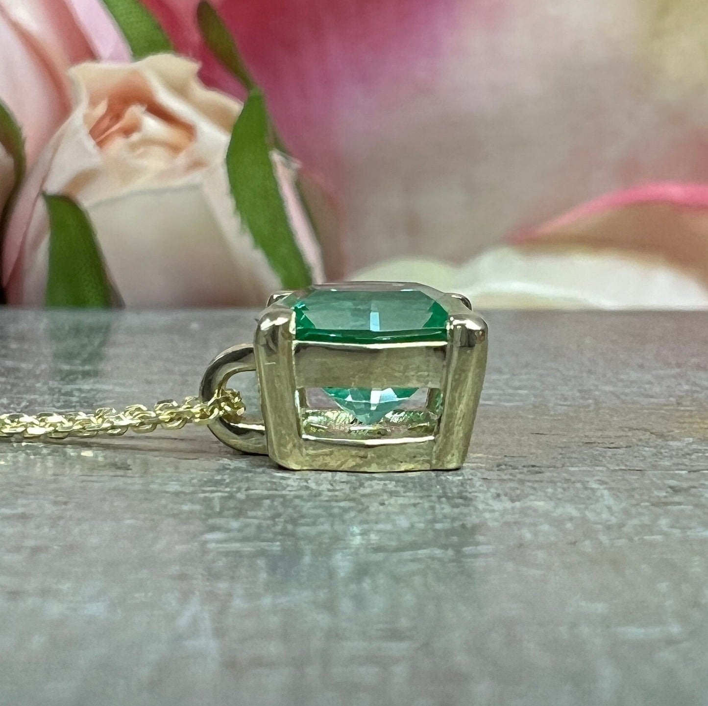 Paraiba Tourmaline Pendant, Paraiba Pendant 14K White Gold, Octagon Pendant, Anniversary Gift For Her, Dainty Pendant Necklace,  #6279