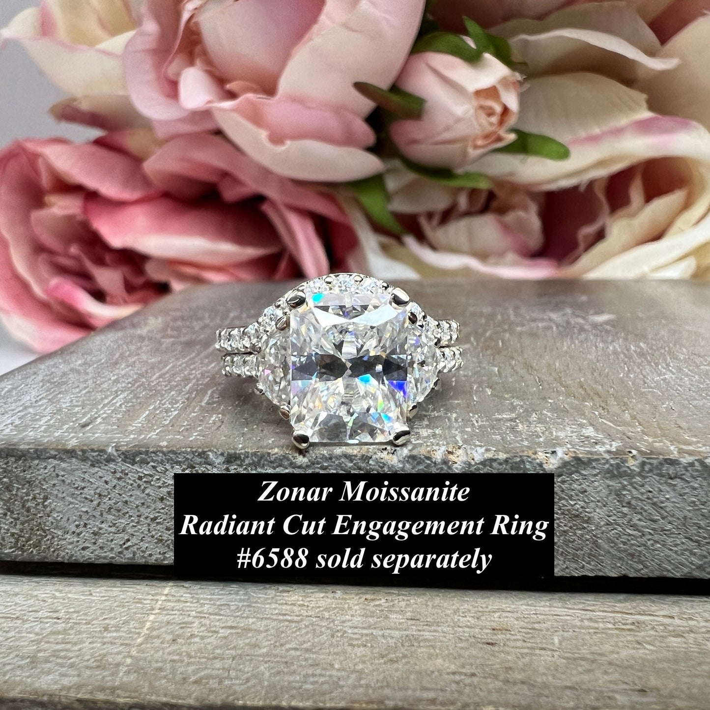 Round Cut Pave Diamond Wedding Band For Women, Curved Matching Band Diamond Wedding Ring, 14k Gold Moissanite Curved Anniversary Ring  #7478