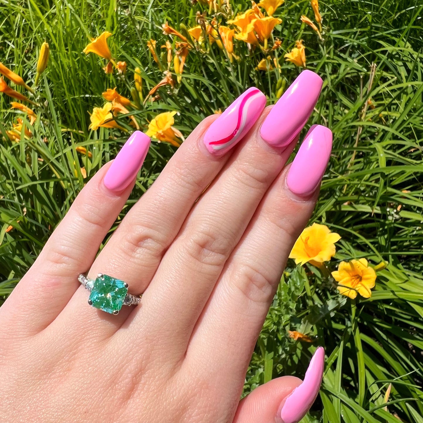 Radiant Cut 9x9 Lab Grown Paraiba Tourmaline Ring, Women's Ring, Engagement Ring For Her, Solitaire Ring, Gift For Wife, Promise Ring  #7487