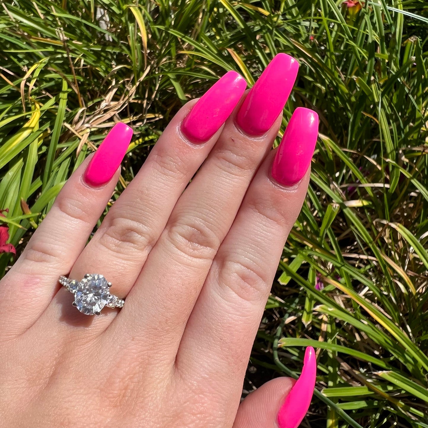 Oval moissanite engagement ring, white gold oval moissanite ring, promise anniversary wedding ring, 3.00 carat oval moissanite ring,  #7506