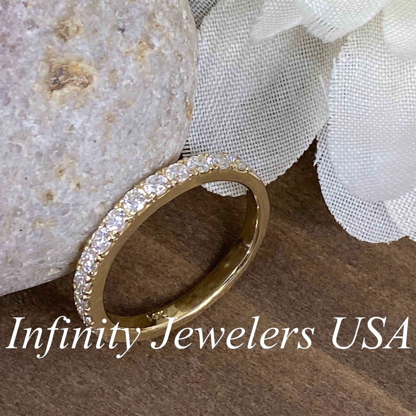 Diamond Wedding Band , Moissanite Band , Dainty Diamond Ring , Delicate Diamond Ring , 14k Yellow Gold ,  Stackable Band , #6616 , #6615