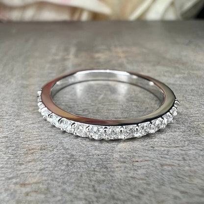 Diamond Wedding Band / Dainty Ring With Diamonds / Delicate Diamond Ring / 14k Yellow Gold / Diamond Stackable Band  / #6466 #6467