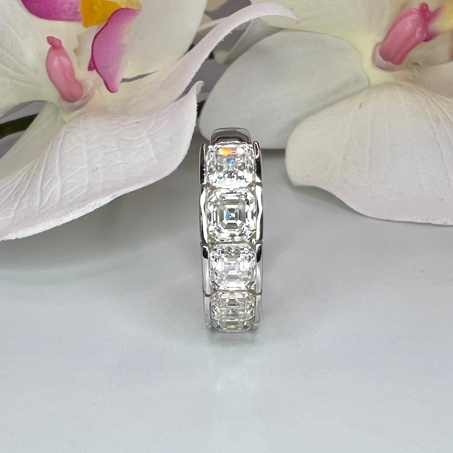 Lab grown diamond stacking wedding band, half eternity diamond matching wedding band solid gold, lab created diamond anniversary band