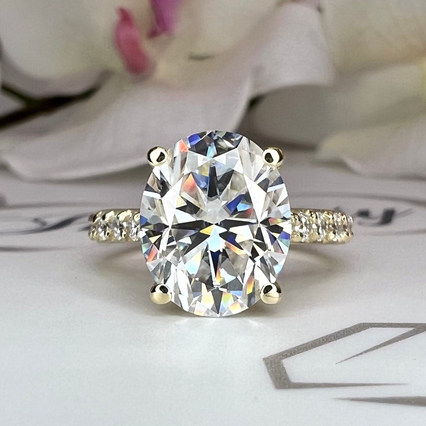Oval Cut Moissanite Engagement Ring White Gold Simple Oval Solitaire Moissanite Wedding Ring Oval Anniversary Promise Gift For Women  #7369