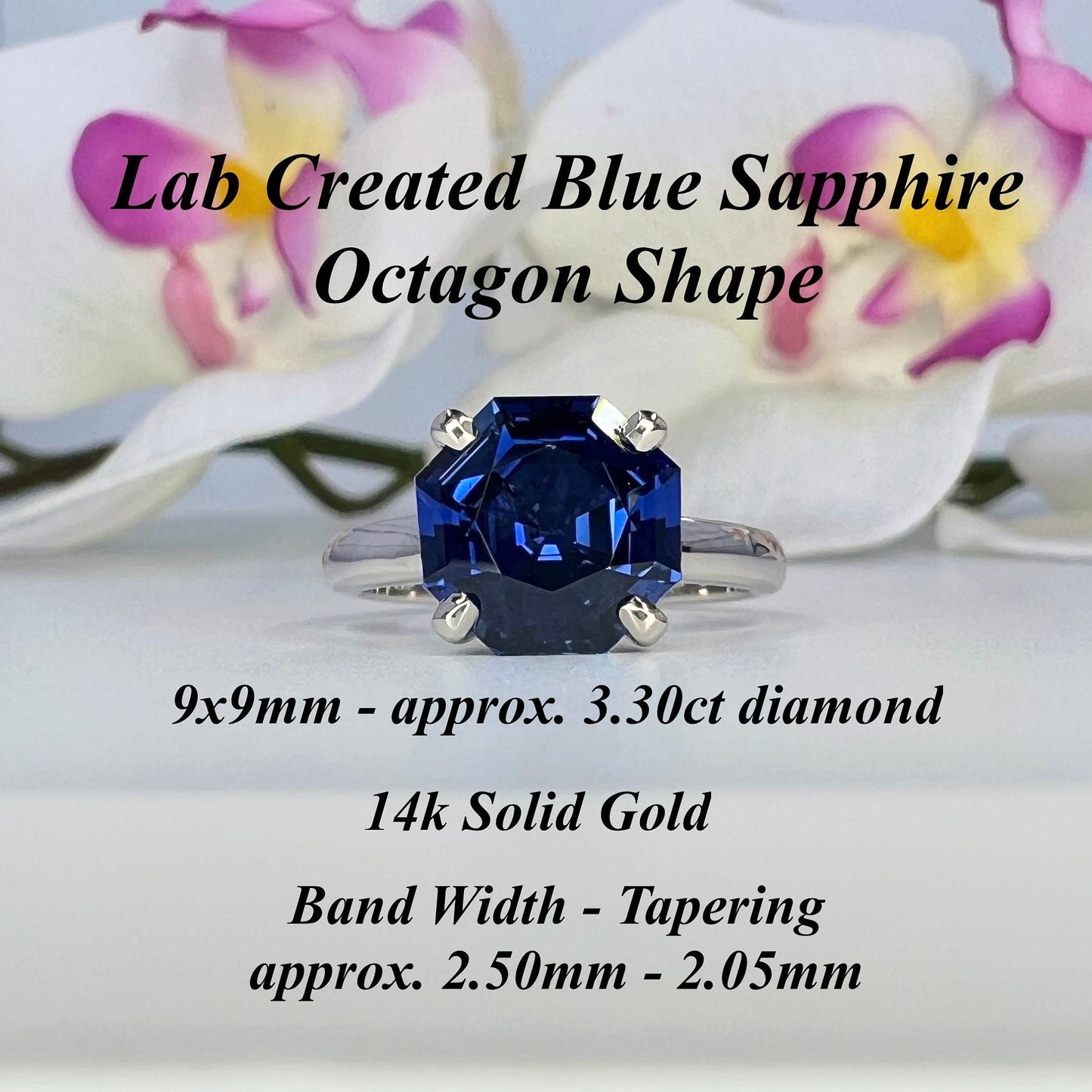 Blue sapphire solitaire engagement ring 14K solid gold, Simple solitaire wedding ring, September birthstone ring, something blue rings