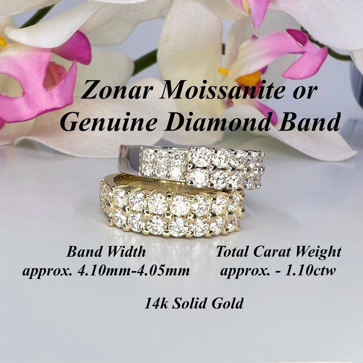 Diamond wedding band 14k solid gold, two row diamond anniversary band unique diamond half eternity wedding band, stacking diamond band #8013