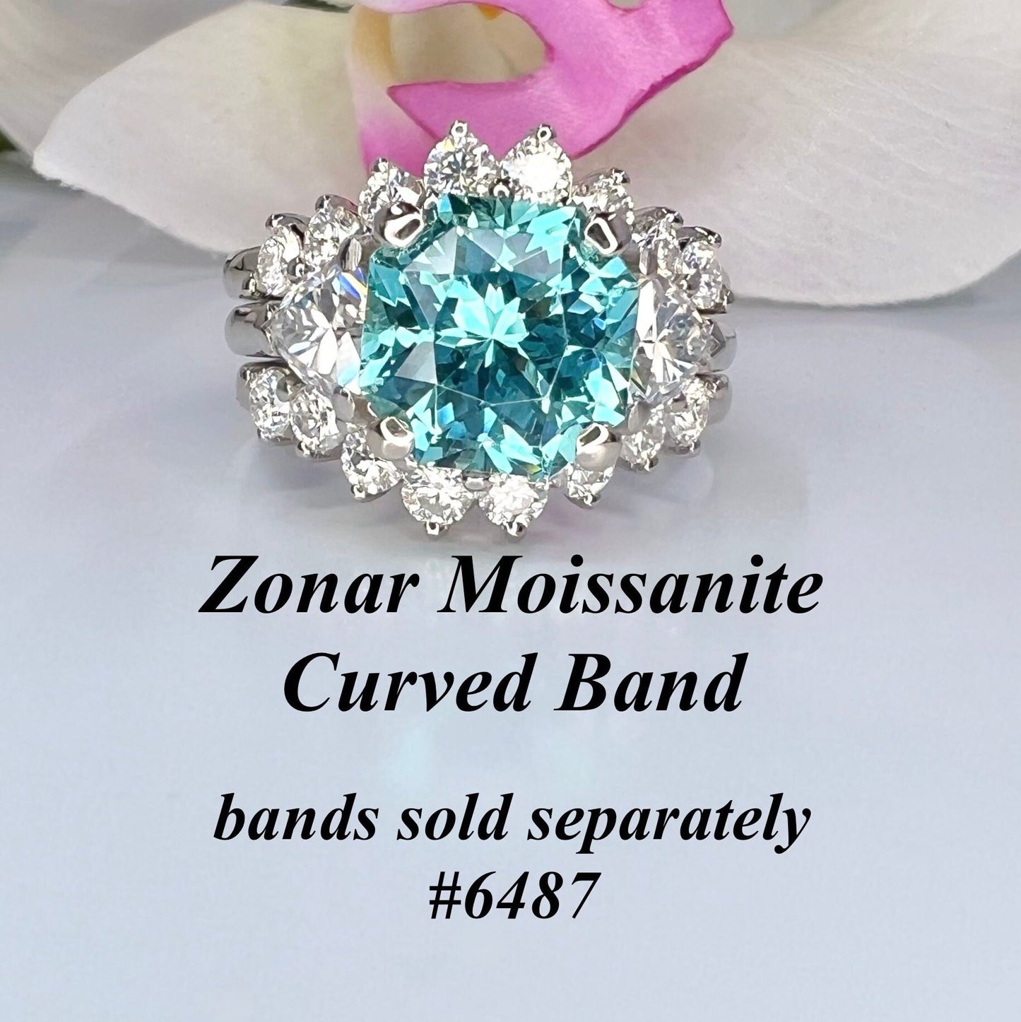 Paraiba Tourmaline Engagement Ring And Moissanite Accents 14K Yellow Gold, Radiant Cut Paraiba Tourmaline With Trillion Sides, #6927
