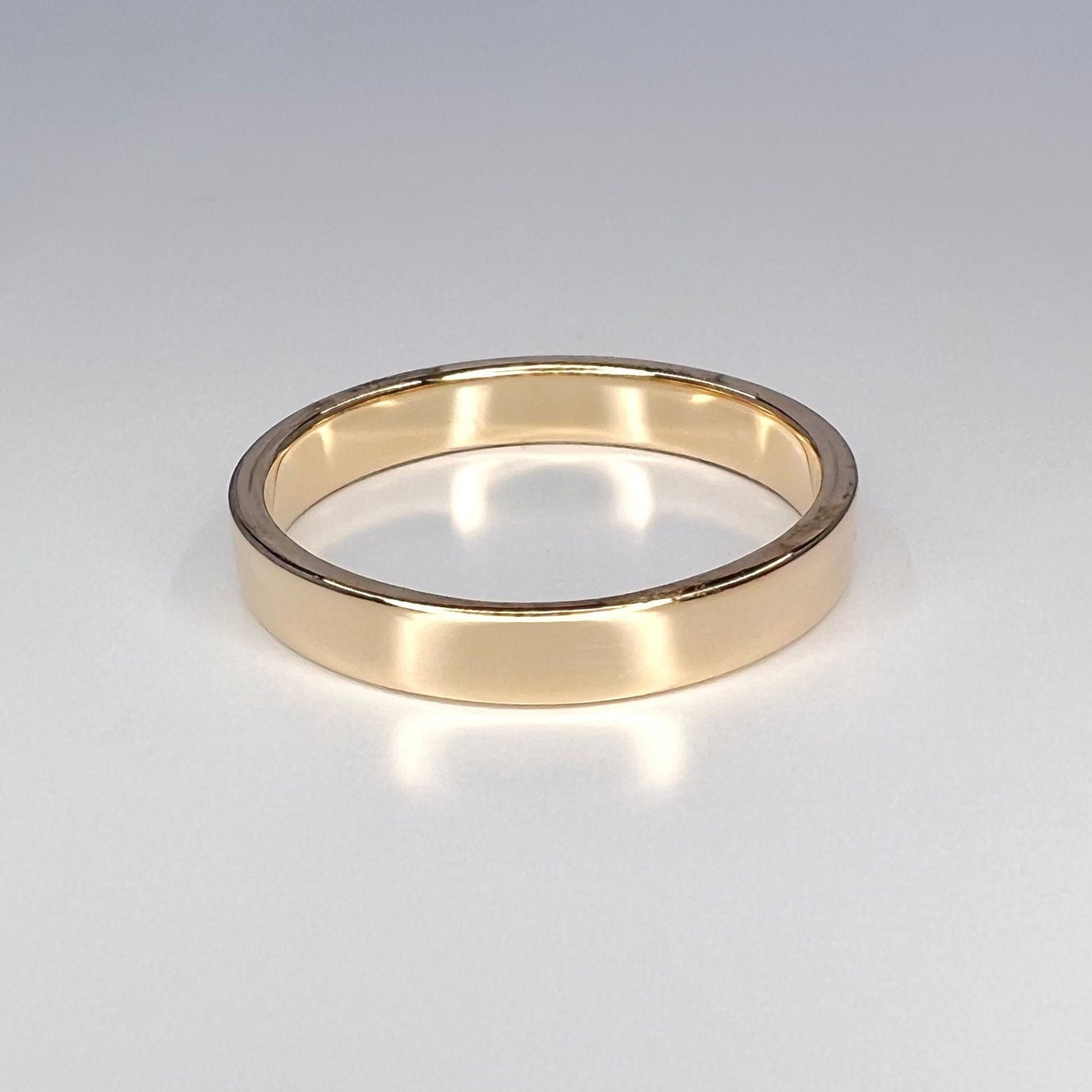3mm Plain Gold Band 14k solid gold ring, thin gold band stacking gold band, thin gold wedding band 3mm gold ring gold stacking rings
