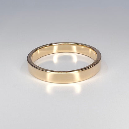 3mm Plain Gold Band 14k solid gold ring, thin gold band stacking gold band, thin gold wedding band 3mm gold ring gold stacking rings