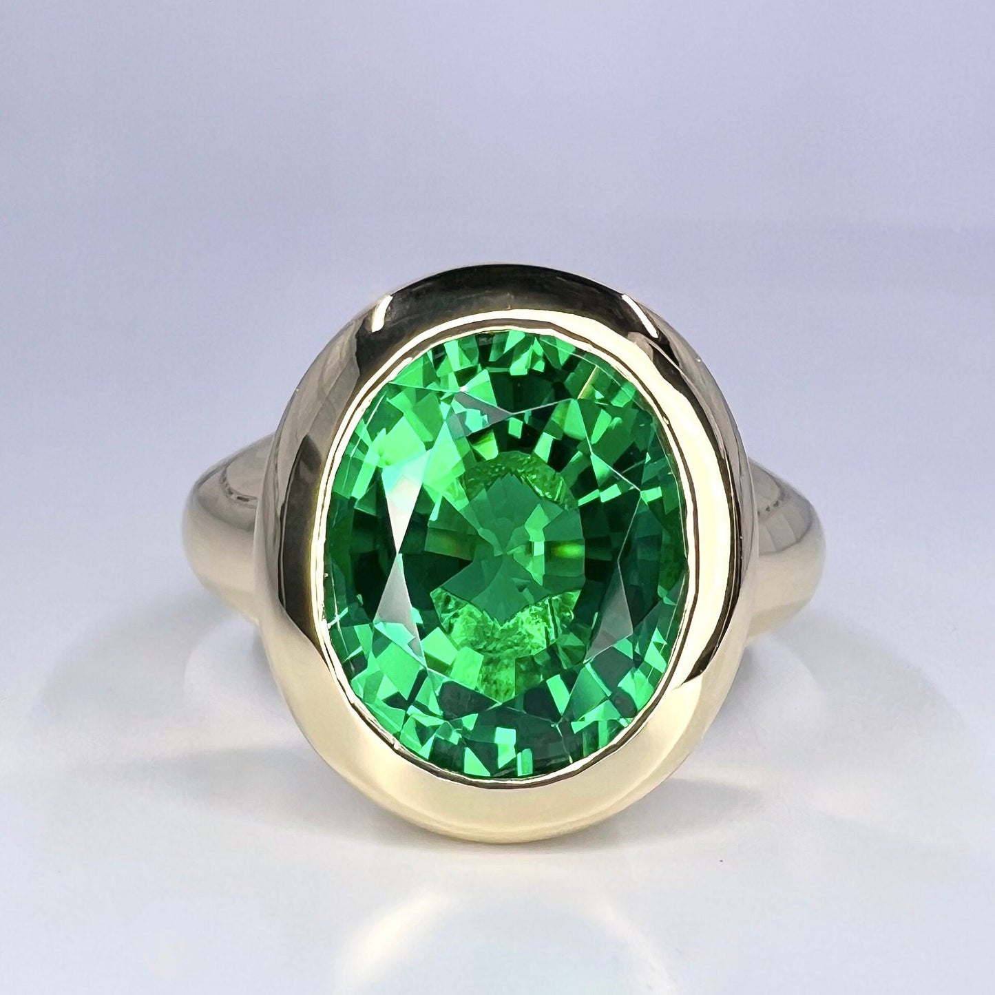 Oval Emerald Green Mens Engagement Ring Yellow Gold Dome Shape Emerald Men Ring Unique Unisex Emerald Wedding Promise Anniversary Ring  6304