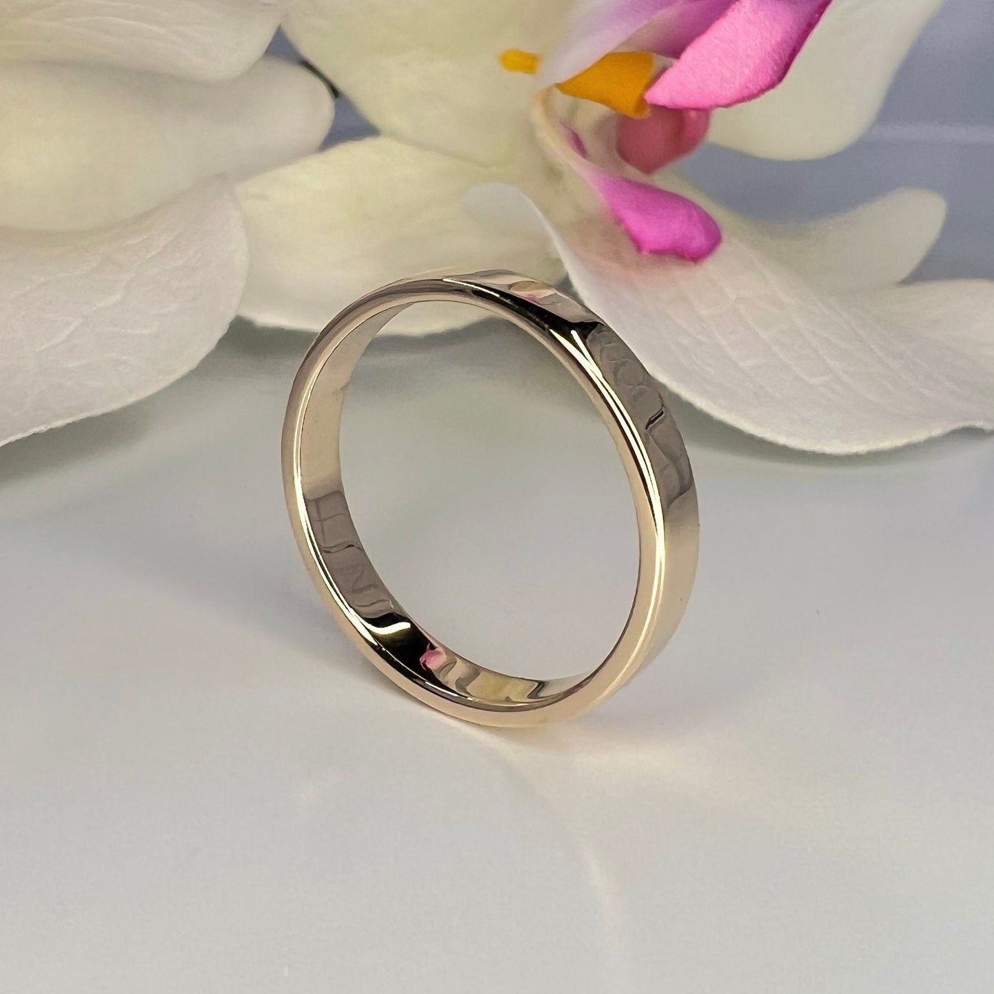 3mm Plain Gold Band 14k solid gold ring, thin gold band stacking gold band, thin gold wedding band 3mm gold ring gold stacking rings