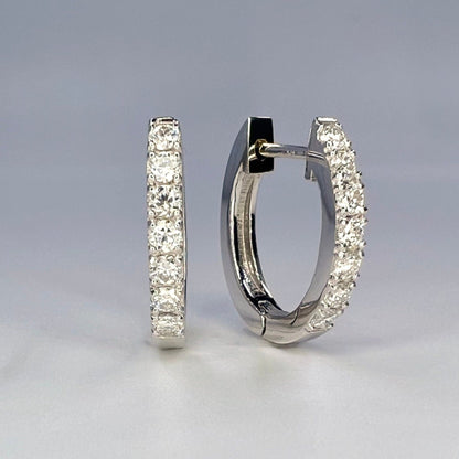 Lab grown diamond earrings, diamond huggies earrings, diamond hoop earring, 14k solid gold huggies, small hoop unisex minimal earring