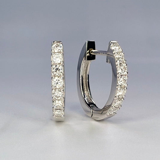 Lab grown diamond earrings, diamond huggies earrings, diamond hoop earring, 14k solid gold huggies, small hoop unisex minimal earring