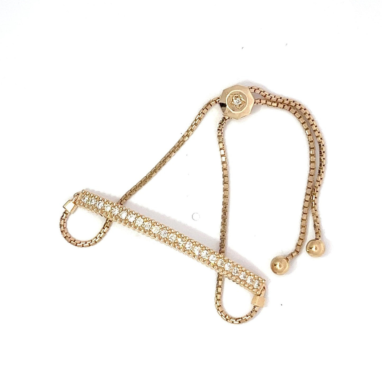 Adjustable natural diamond bracelet 14k gold, Sliding adjustable bracelet, Bolo bracelet gold,  Slider gold bracelet with diamonds