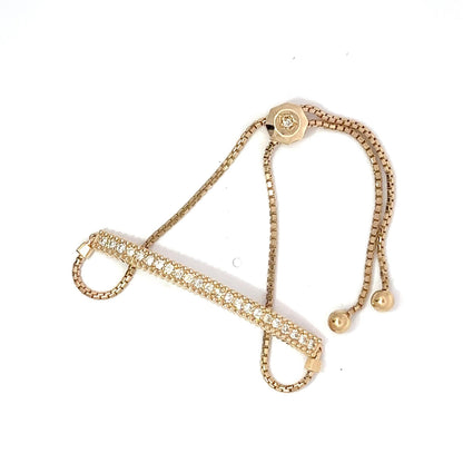 Adjustable natural diamond bracelet 14k gold, Sliding adjustable bracelet, Bolo bracelet gold,  Slider gold bracelet with diamonds