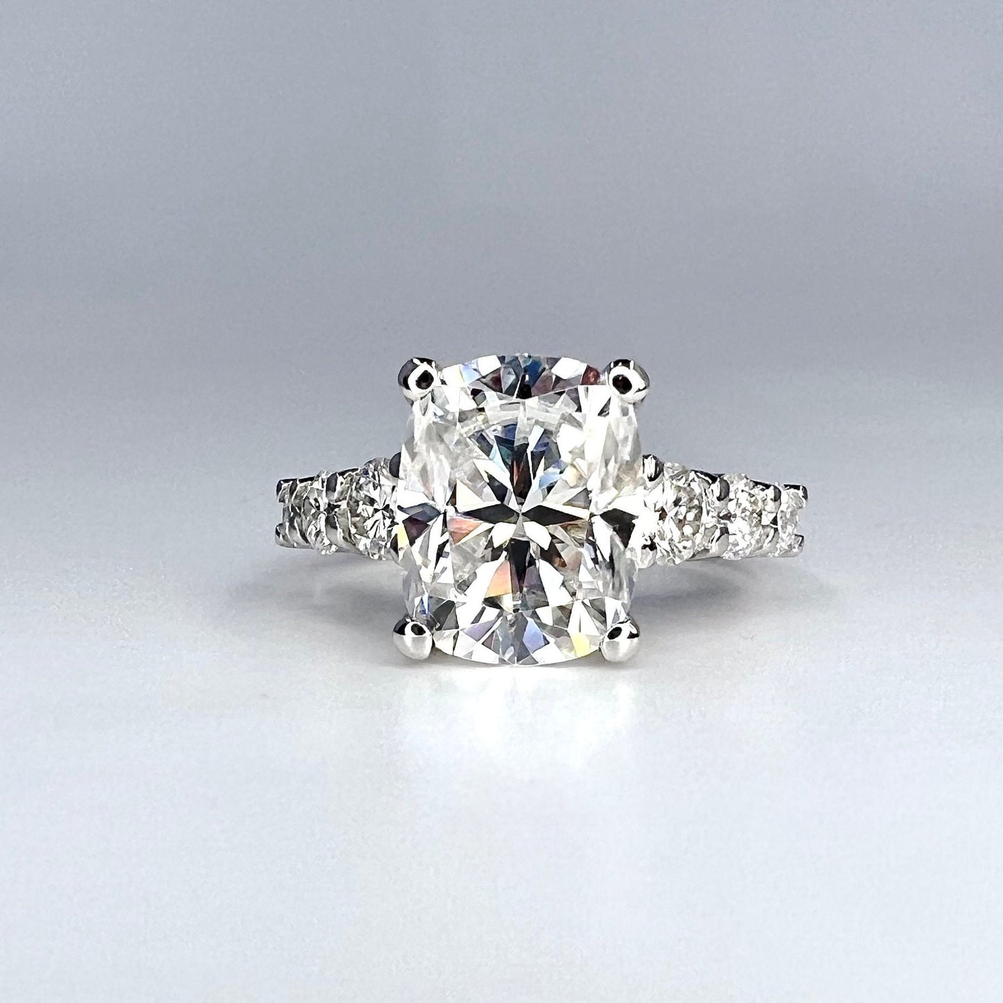 Elongated cushion cut Moissanite engagement ring vintage unique 14k gold engagement ring women wedding Bridal art deco Anniversary ring 8195