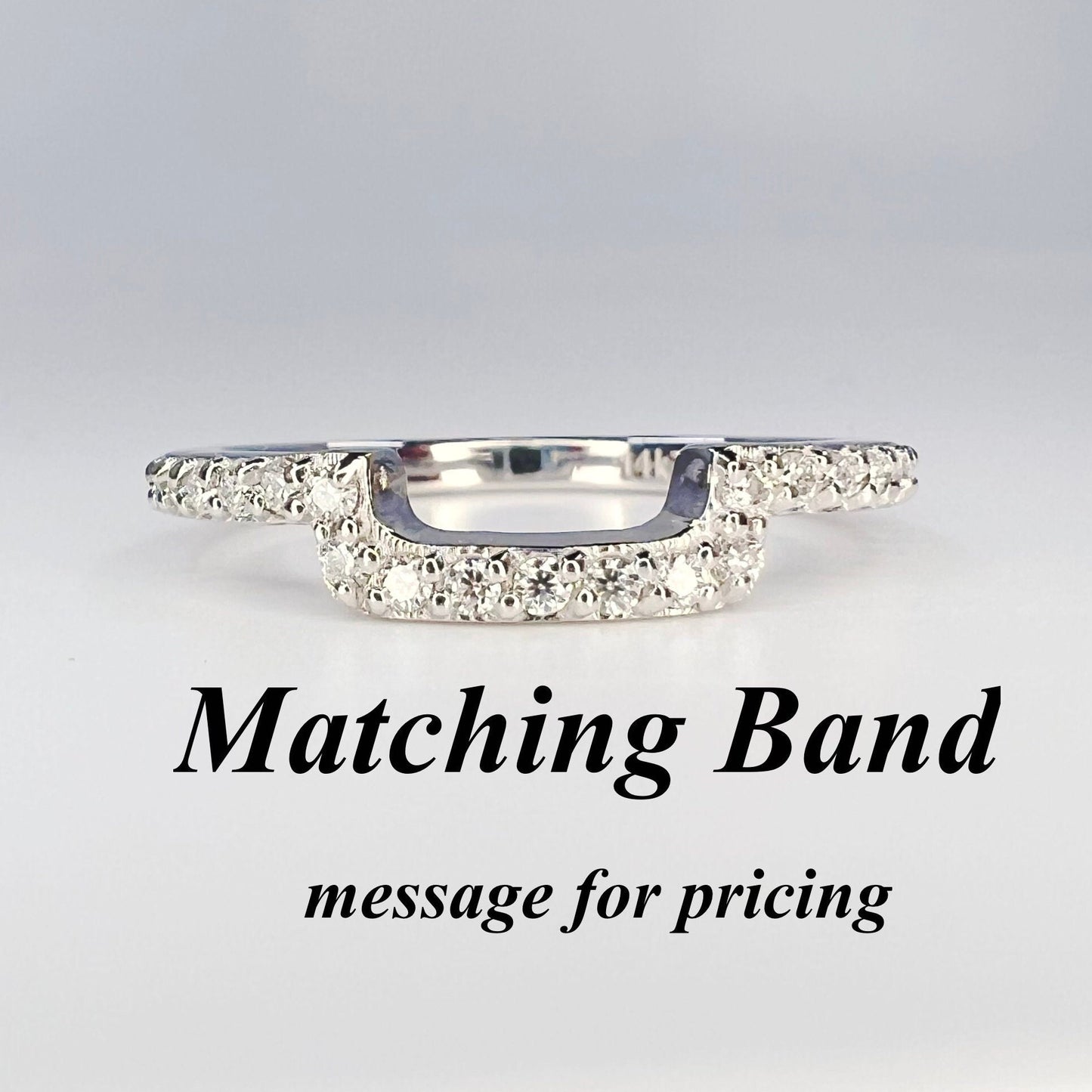 Moissanite Engagement Ring Emerald Cut For Women 14K Solid White Gold Ring, Unique Sideways Emerald Cut Moissanite Minimalist Ring, #5859