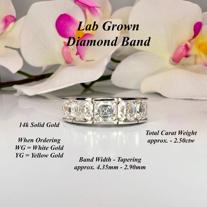 Lab grown diamond stacking wedding band, half eternity diamond matching wedding band solid gold, lab created diamond anniversary band