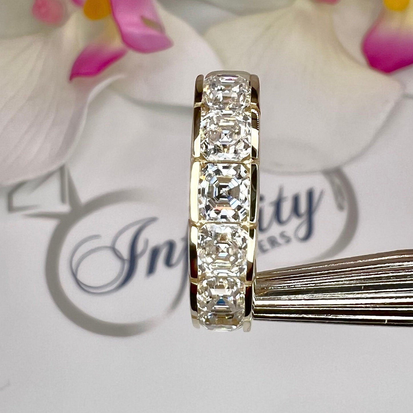 Lab grown diamond stacking wedding band, half eternity diamond matching wedding band solid gold, lab created diamond anniversary band