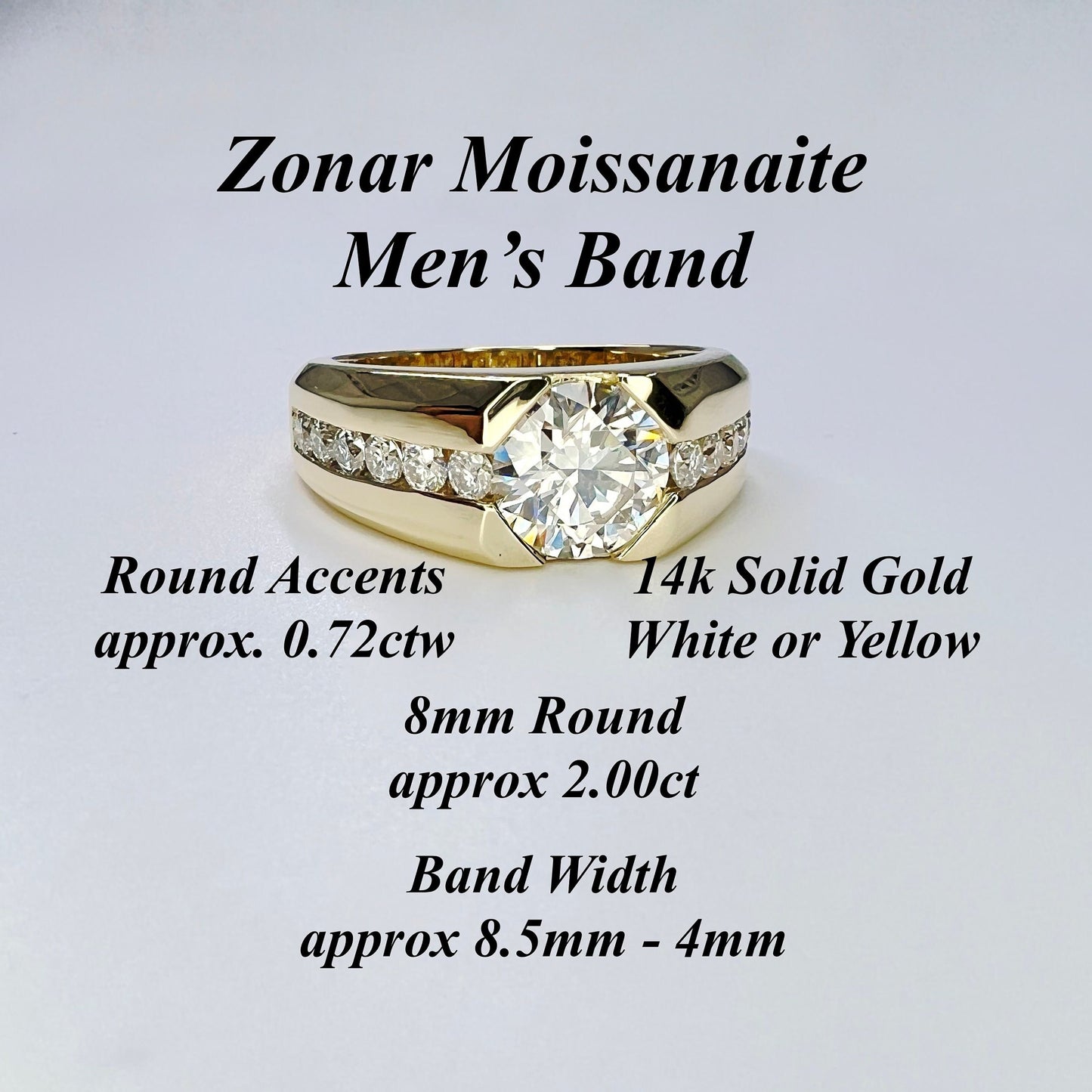 Round moissanite  mens ring 14k solid gold, half bezel mens moissanite ring, Fathers day gift, mens pinky ring, real diamond ring mans #8192