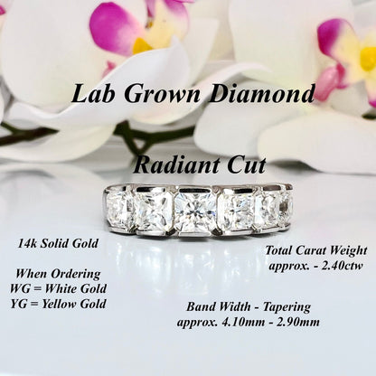 Lab grown diamond stacking wedding band, half eternity diamond matching wedding band solid gold, lab created diamond anniversary band