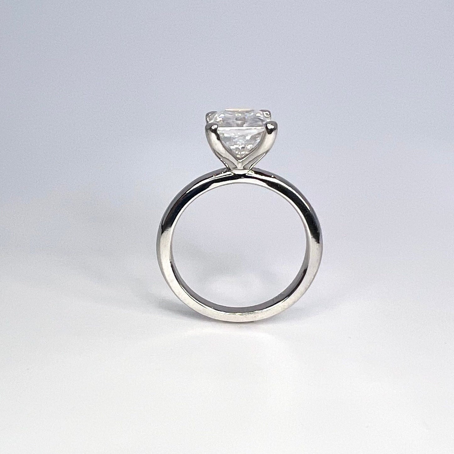 Radiant Cut Moissanite Engagement Ring 14K Gold Solitaire | Radiant Cut Ring | Moissanite Solitaire Wedding Promise Anniversary Ring |  8239