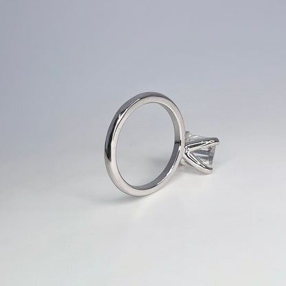 Radiant Cut Moissanite Engagement Ring 14K Gold Solitaire | Radiant Cut Ring | Moissanite Solitaire Wedding Promise Anniversary Ring |  8239
