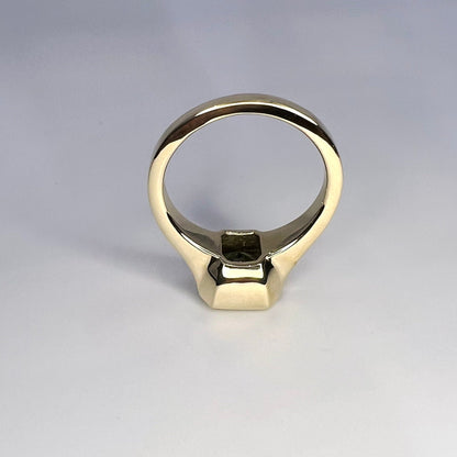 Bezel Set olive green sapphire engagement ring 14k solid gold | Half bezel green sapphire solitaire wedding ring | Promise ring