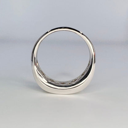 Mens Moissanite Wedding Band Yellow Gold Five Stone Moissanite Wedding Band Unique Mens Band Moissanite Anniversary Band Ring For Men  #7381